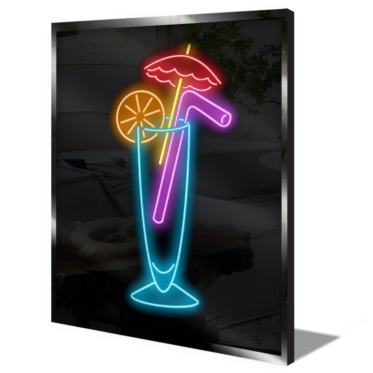 Personalised LED Neon Sign STRAW & GLASS - madaboutneon