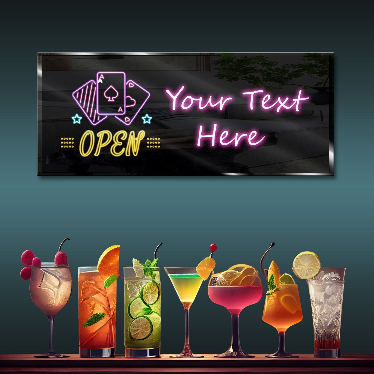 Personalized Neon Sign Cards Open - madaboutneon