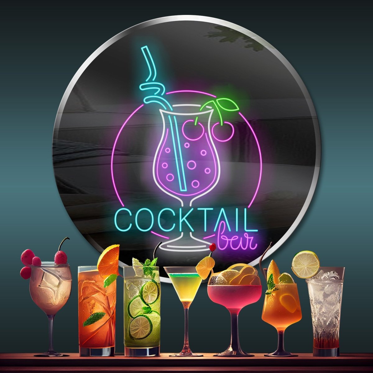 Personalized Neon Sign Cocktail Bar 7 - madaboutneon