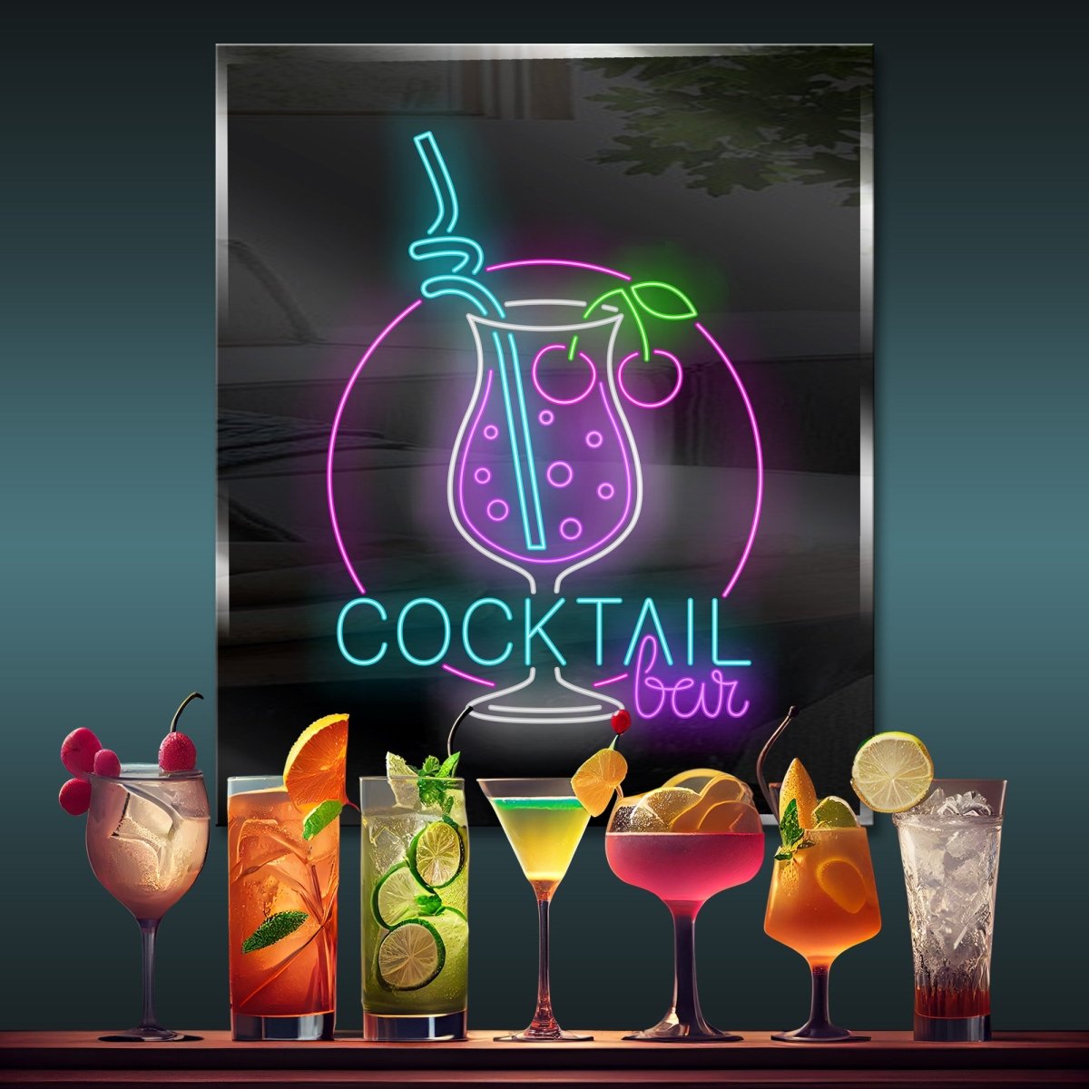 Personalized Neon Sign Cocktail Bar 7 - madaboutneon