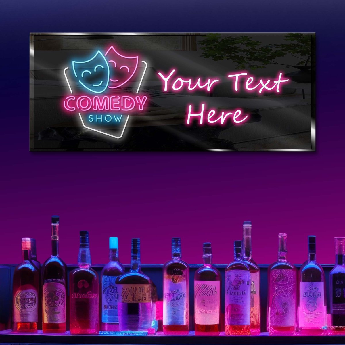 Personalized Neon Sign Comedy Show - madaboutneon