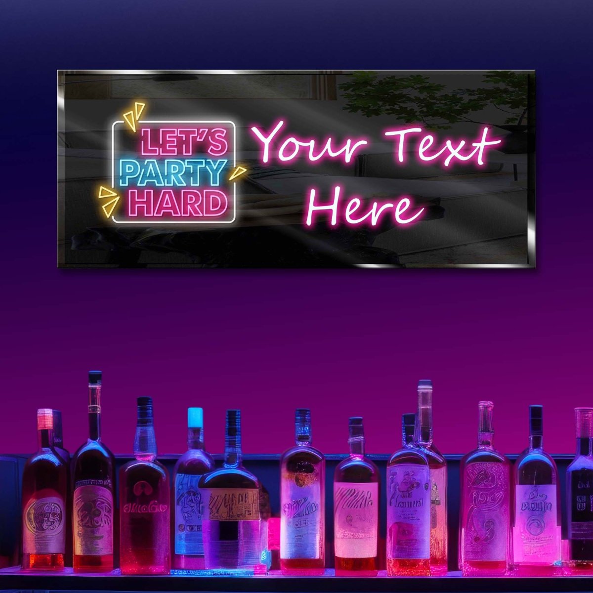 Personalized Neon Sign Let's Party Hard - madaboutneon