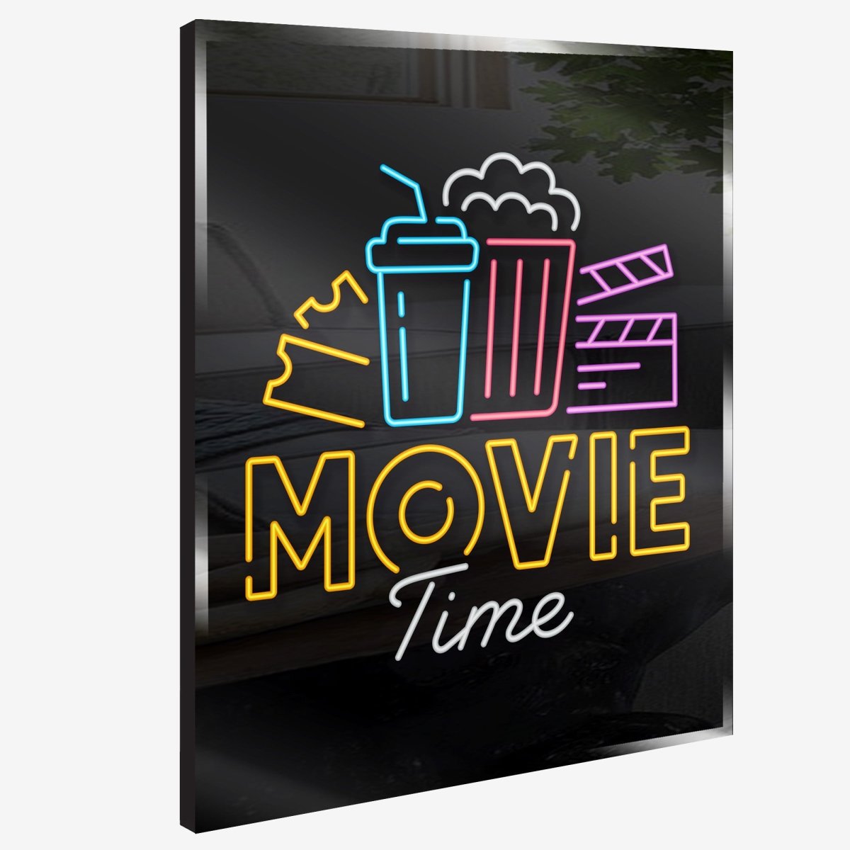 Personalized Neon Sign Movie Time - madaboutneon