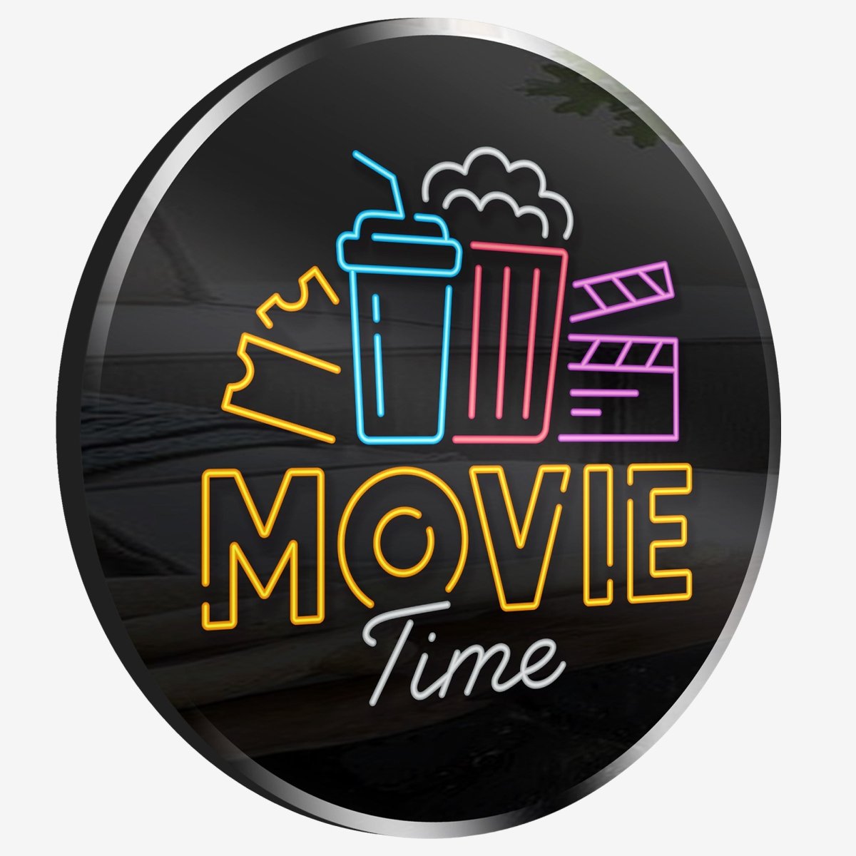 Personalized Neon Sign Movie Time - madaboutneon