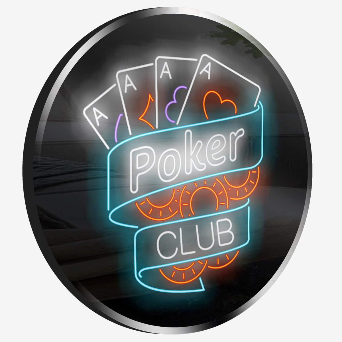 Personalized Neon Sign PokerClub - madaboutneon