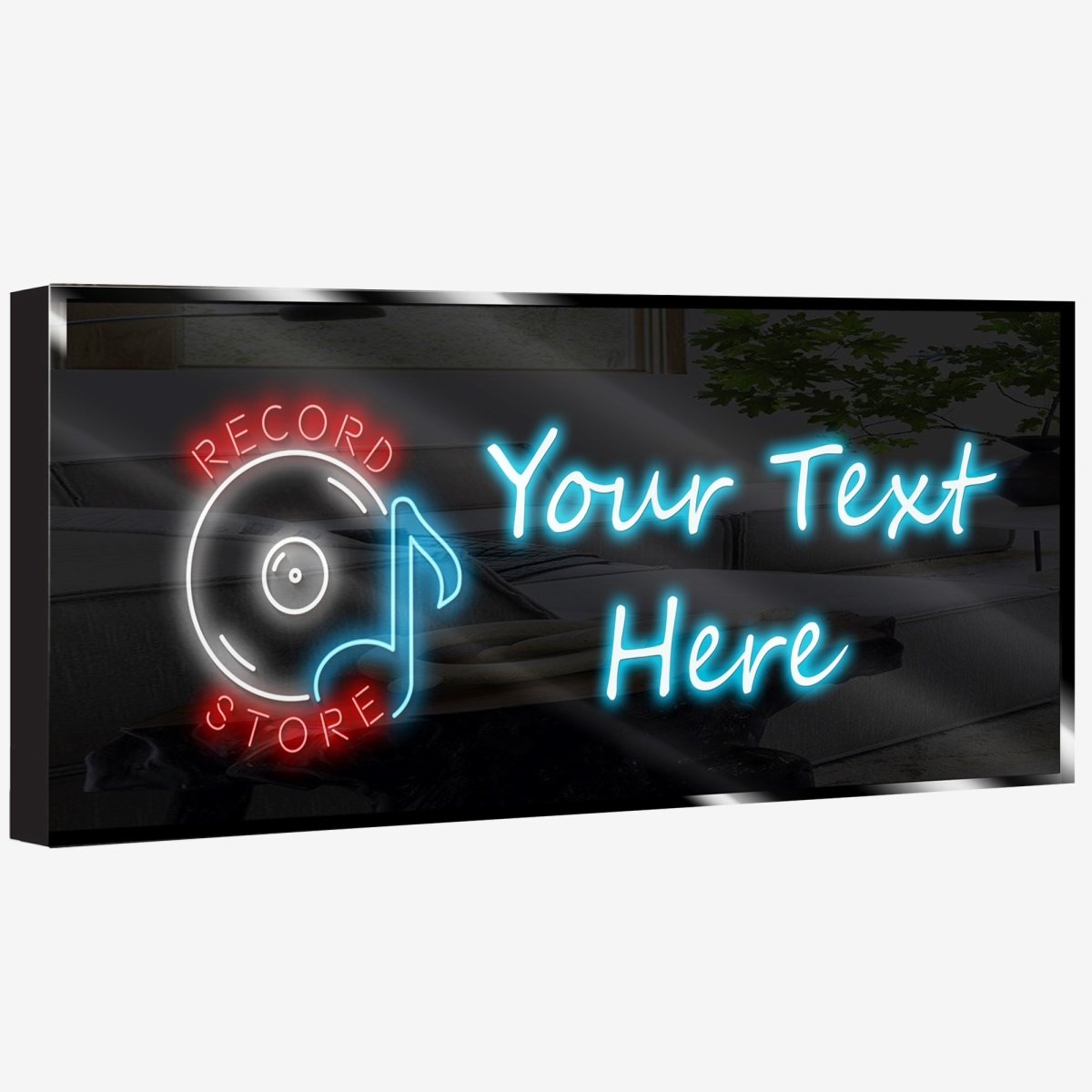 Personalized Neon Sign Record Store - madaboutneon